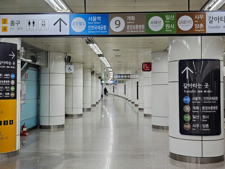 Subway station in South Korea
