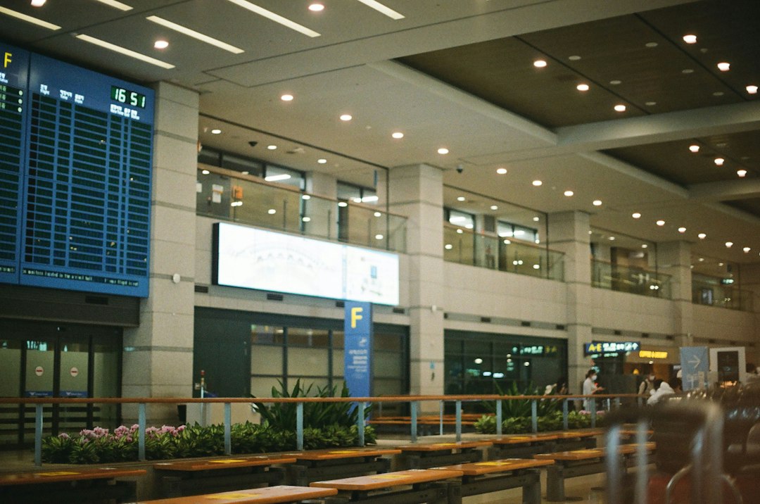 Travel scene representing entry to South Korea