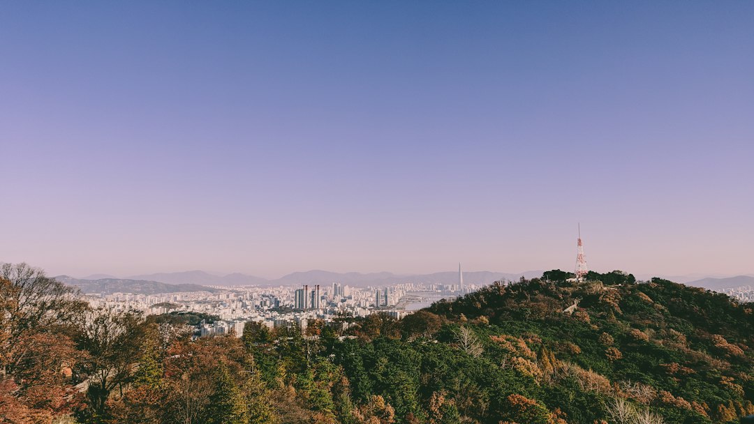 Lotte World Tower in the Seoul skyline